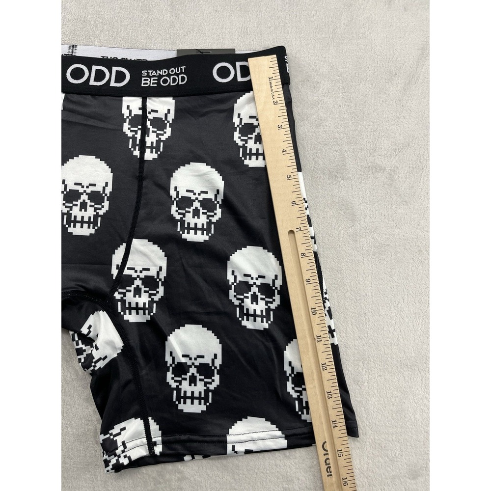 STAND OUT BE ODD Boxer Briefs Men Extra Large White Black Skulls Underwear - Picture 8 of 11